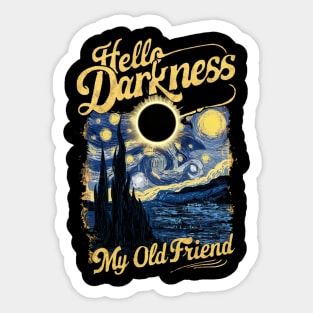 Solar eclipse apparel Starry Night Sticker